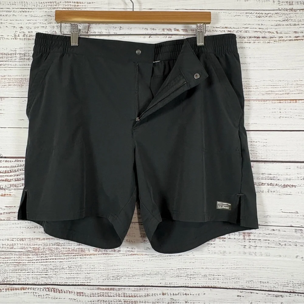 L.L. Bean Black UPF 50+ Stretch Board Shorts - Picture 5 of 13